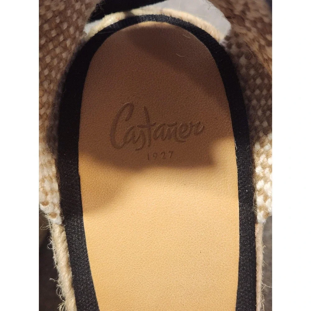 Castaner Carina Canvas Wedge Espadrilles Sandals Shoes Womens Size 9.5 Spain